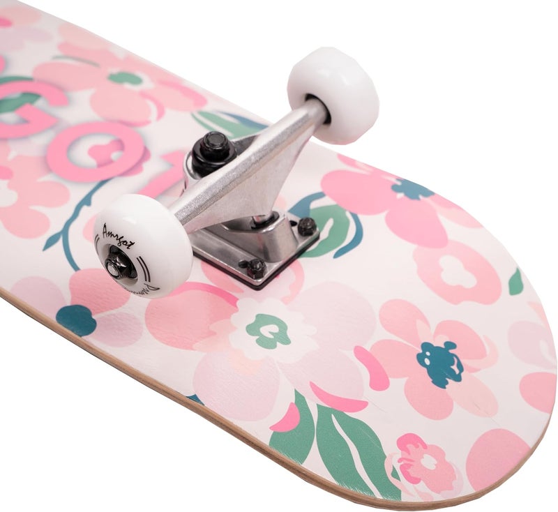 Amrgot Skateboards for Beginners,31 * 8 inches Complete Skateboards for Kids,Boys,Girls and Adults,7 Layer Maple Wood,Double Kick Deck Concave Standard and Tricks Skateboard - Image 4